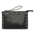 Clutch nera con applicazione di borchie Lora Ferres, Borse e accessori Donna, SKU b514000102, Immagine 0